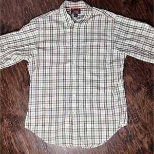 Cremieux Mens Lg Plaid Button Down Preppy Coastal Prep Old Money Country Club T